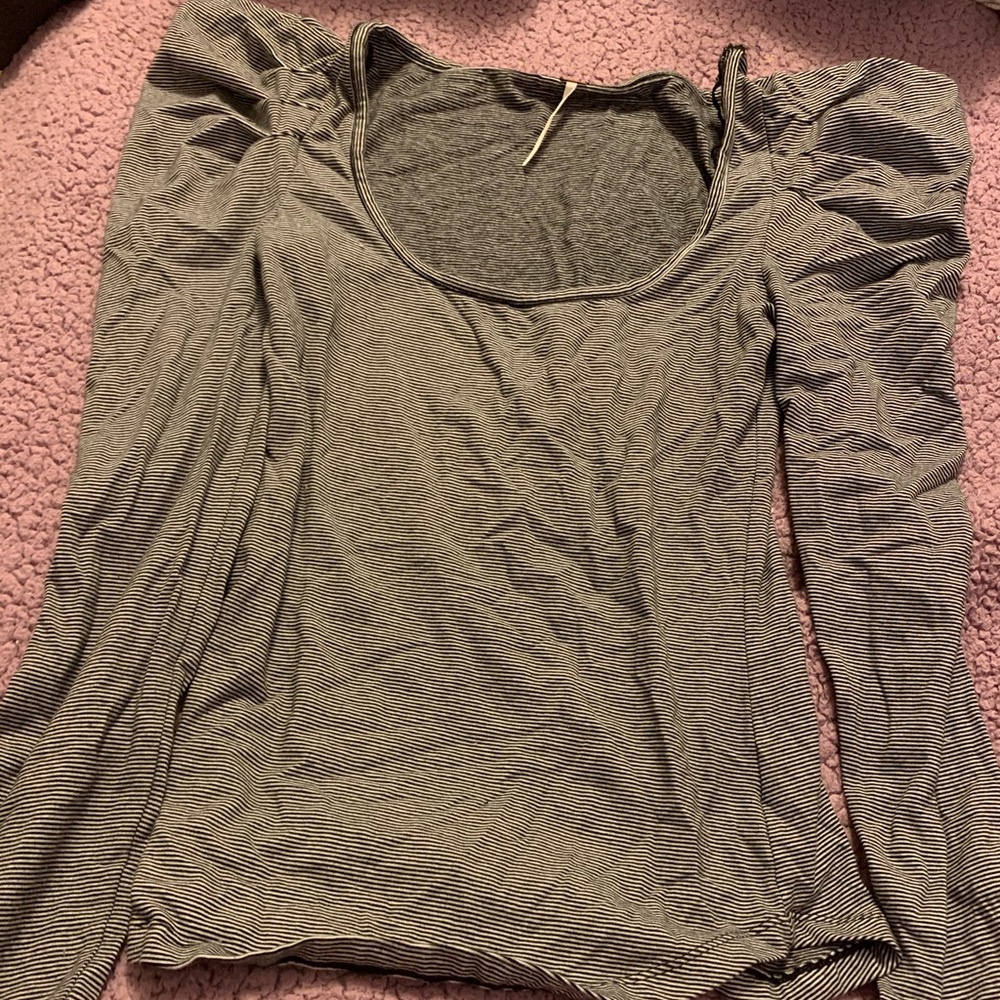 NWOT Free People long sleeve with ruffle detail